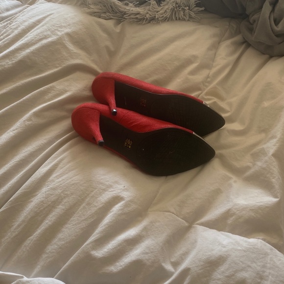 Chinese Laundry red Suede heels - Picture 3 of 5